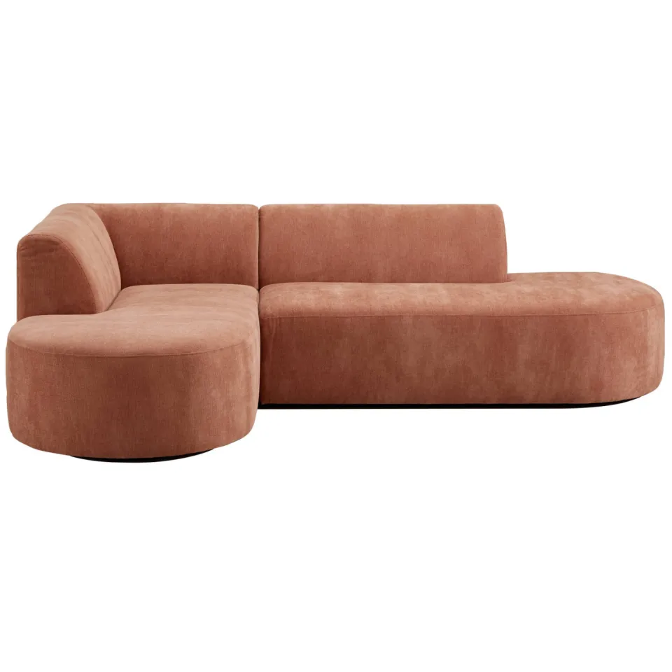 NOUS Living hoekbank met ronde hoek Arles - roze, foto 3