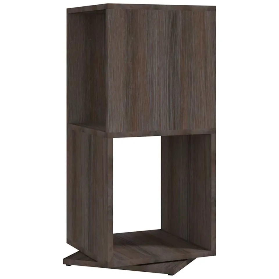 vidaXL Draaikast 34,5x34,5x75,5 cm spaanplaat grijs en sonoma eiken, foto 3