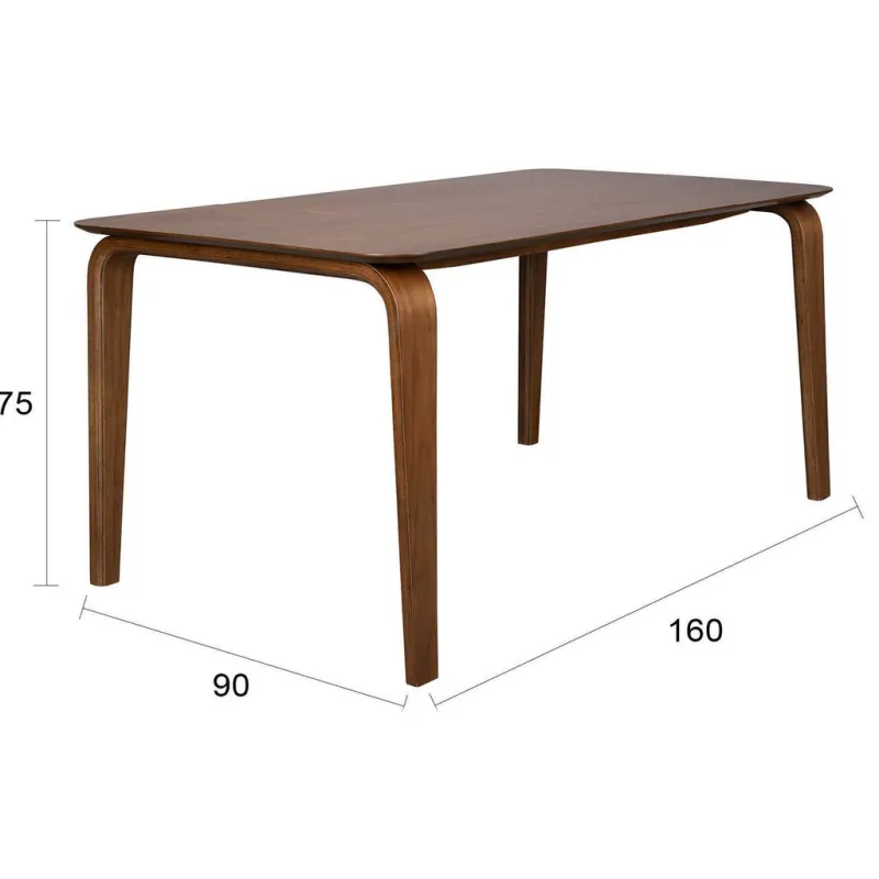 Housecraft Living rechthoekige eettafel Walden 160x90 cm - bruin, foto 2