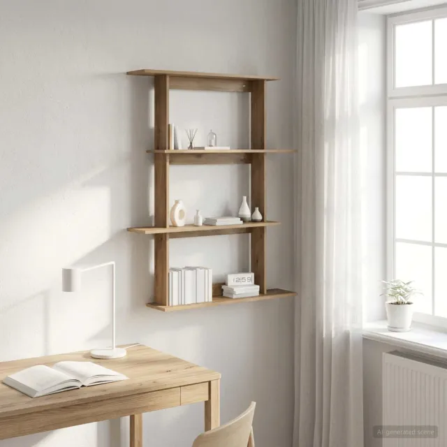 vidaXL Wandplank Artisanaal eiken 100 x 20 x 126 cm Bruin