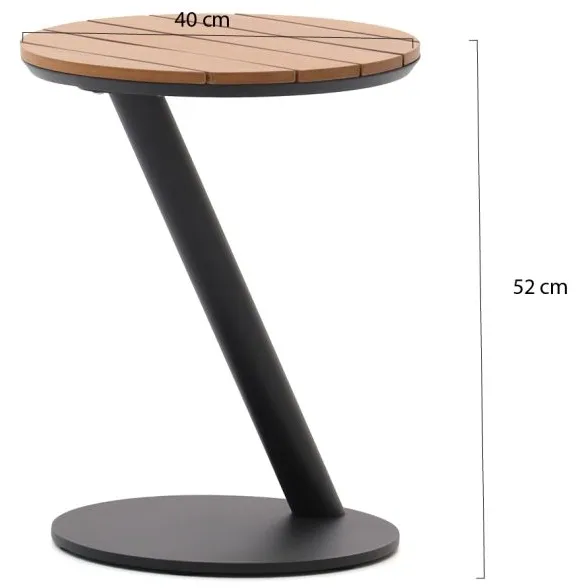 Bellagio tuinmeubelen Bellagio Loiano bijzet tuintafel ø40cm (h:52cm) bruin, foto 2