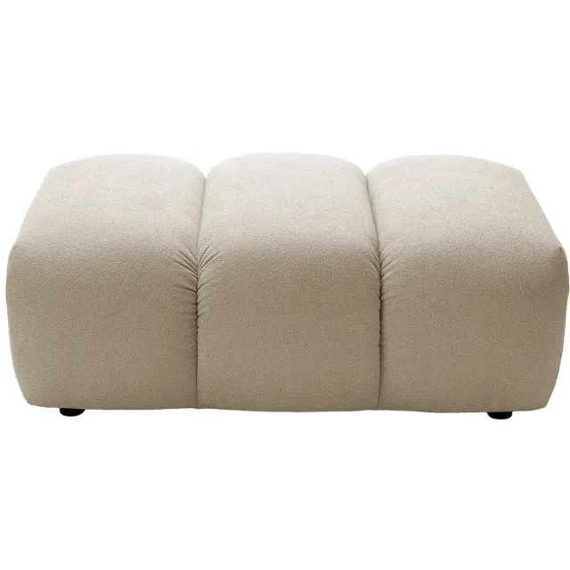 Vente-unique Poef in beige stof FRIDORA L 105 cm x H 43 cm x D 70 cm