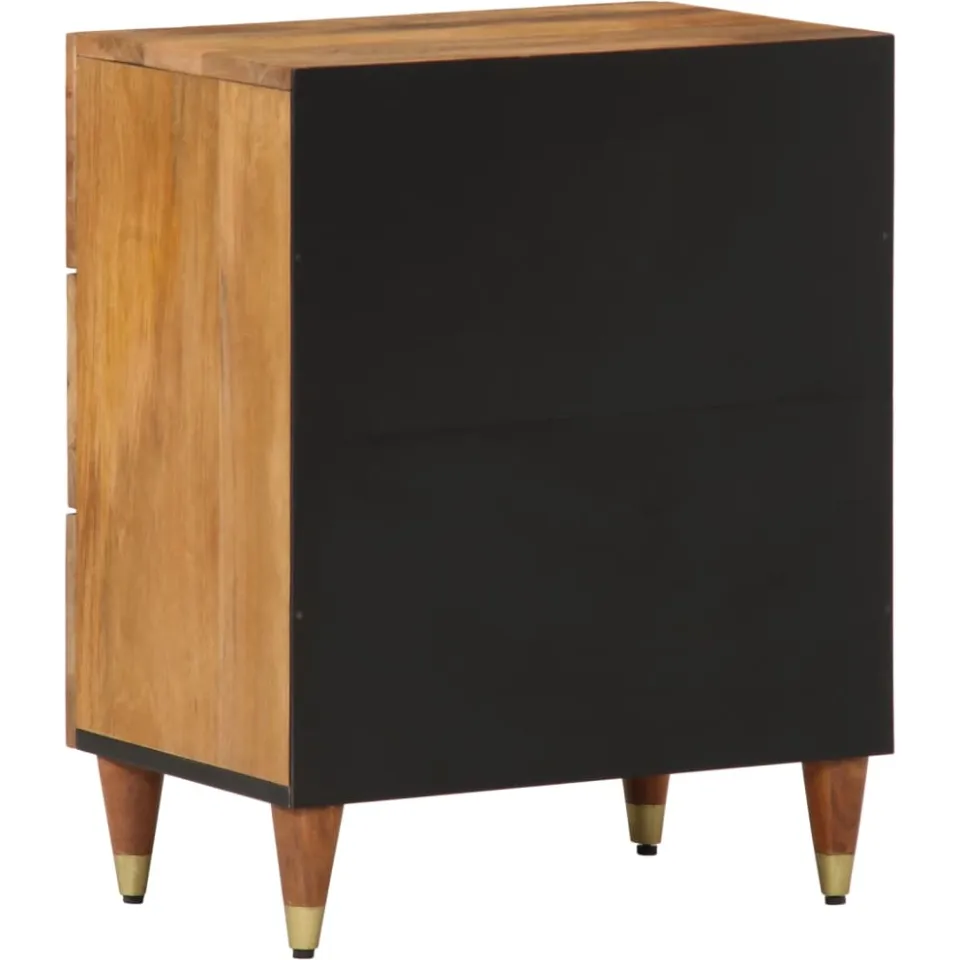 vidaXL Nachtkastje 50x33x62 cm massief mangohout bruin, foto 4