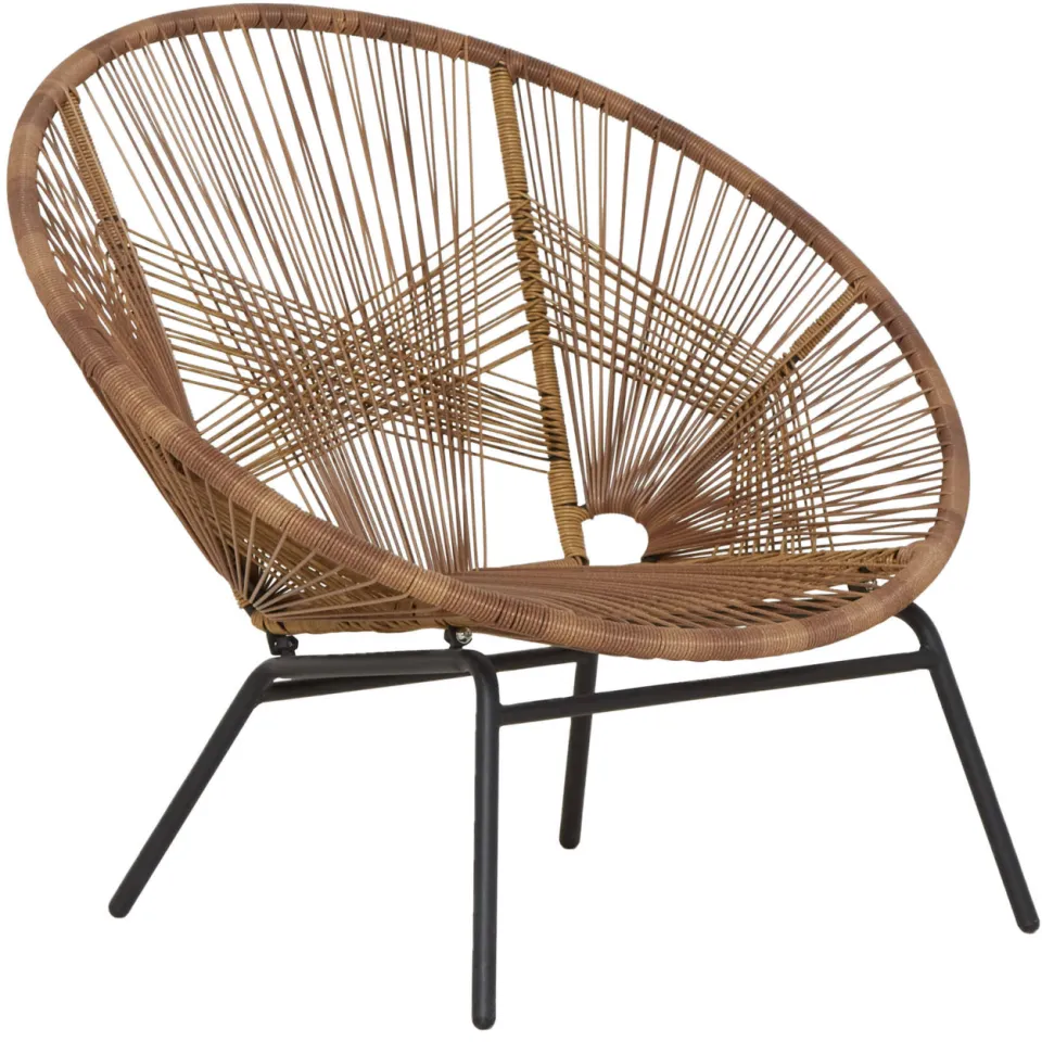 NOUS Garden loungestoel Miami naturel/zwart, foto 5