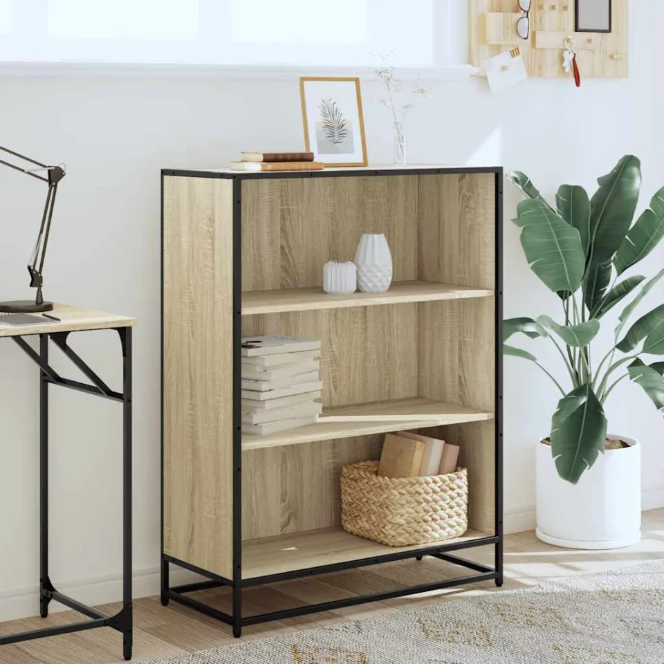 vidaXL Boekenkast 80,5x35x107,5 cm bewerkt hout sonoma eikenkleurig, foto 2