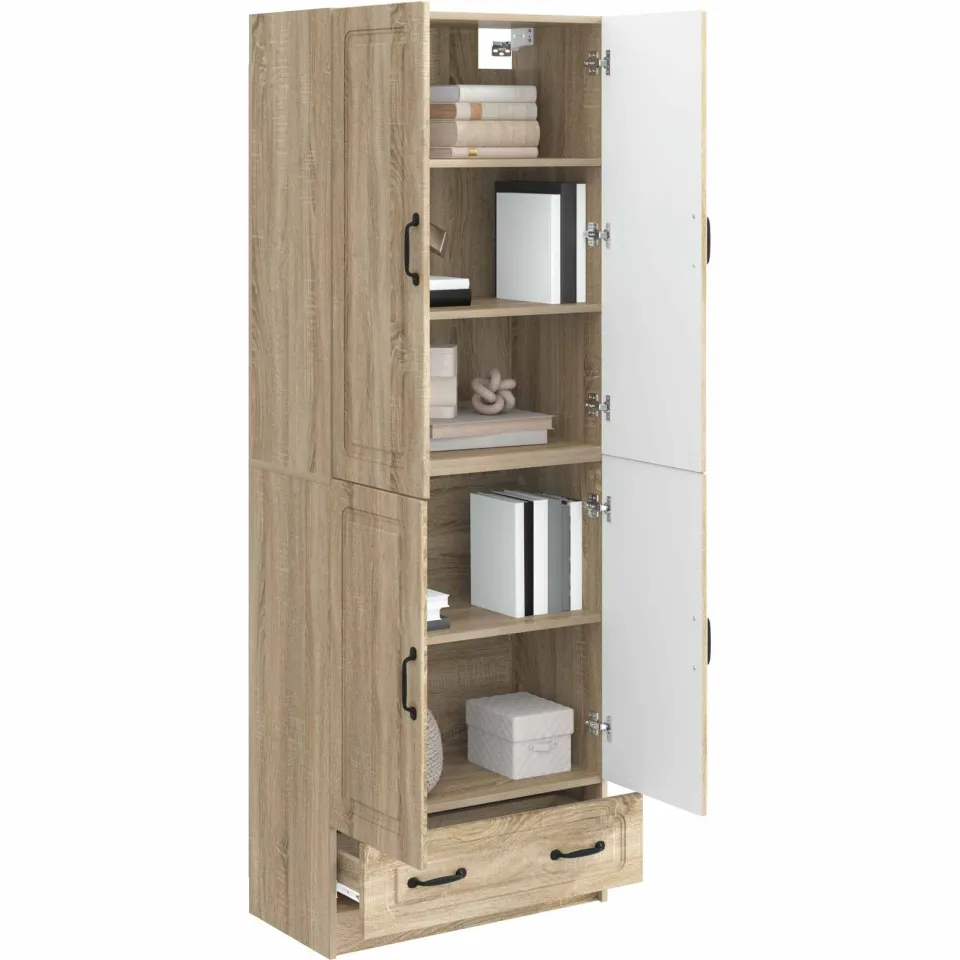 vidaXL Kastenset 2 st Sonoma Eiken Bewerkt hout Bruin