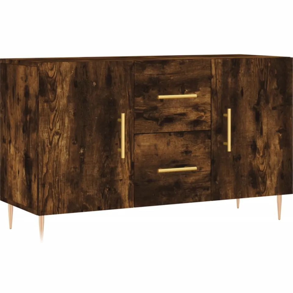 vidaXL Dressoir 100x36x60 cm bewerkt hout gerookt eikenkleurig, foto 3