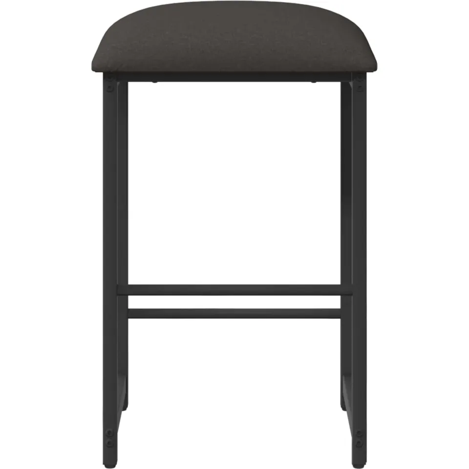 vidaXL Barkruk 2 st Donkergrijs 40 x 32 x 74 cm Bewerkt hout