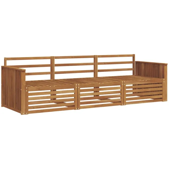 vidaXL Buiten - bank - set - 3 - st - Naturel - Massief - Acacia - Hout