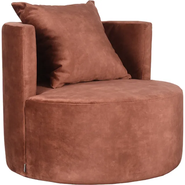LABEL51 Evy Fauteuil - Oranje - Velvet - One Size