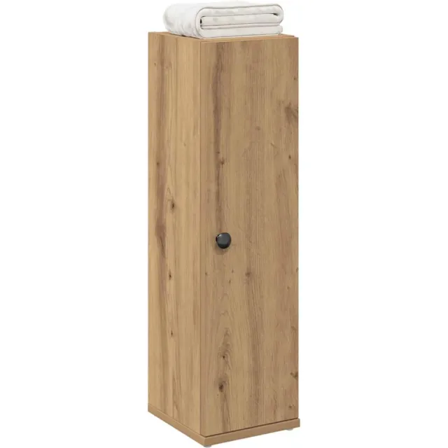 vidaXL Badkamerkast met rolhouder 20,5x22x72 cm artisanaal eikenkleur Bruin