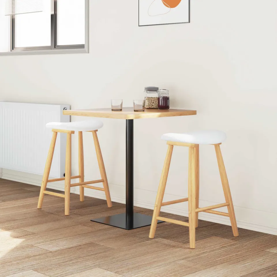 vidaXL Eettafelstoelen 2 st Massief Rubberhout Naturel 46 x 37 x 63 cm, foto 3