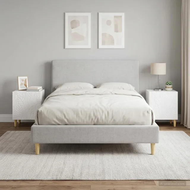 vidaXL Nachtkastje 2 st Hoogglans Wit 43 x 34,5 x 50 cm Bewerkt hout, foto 2