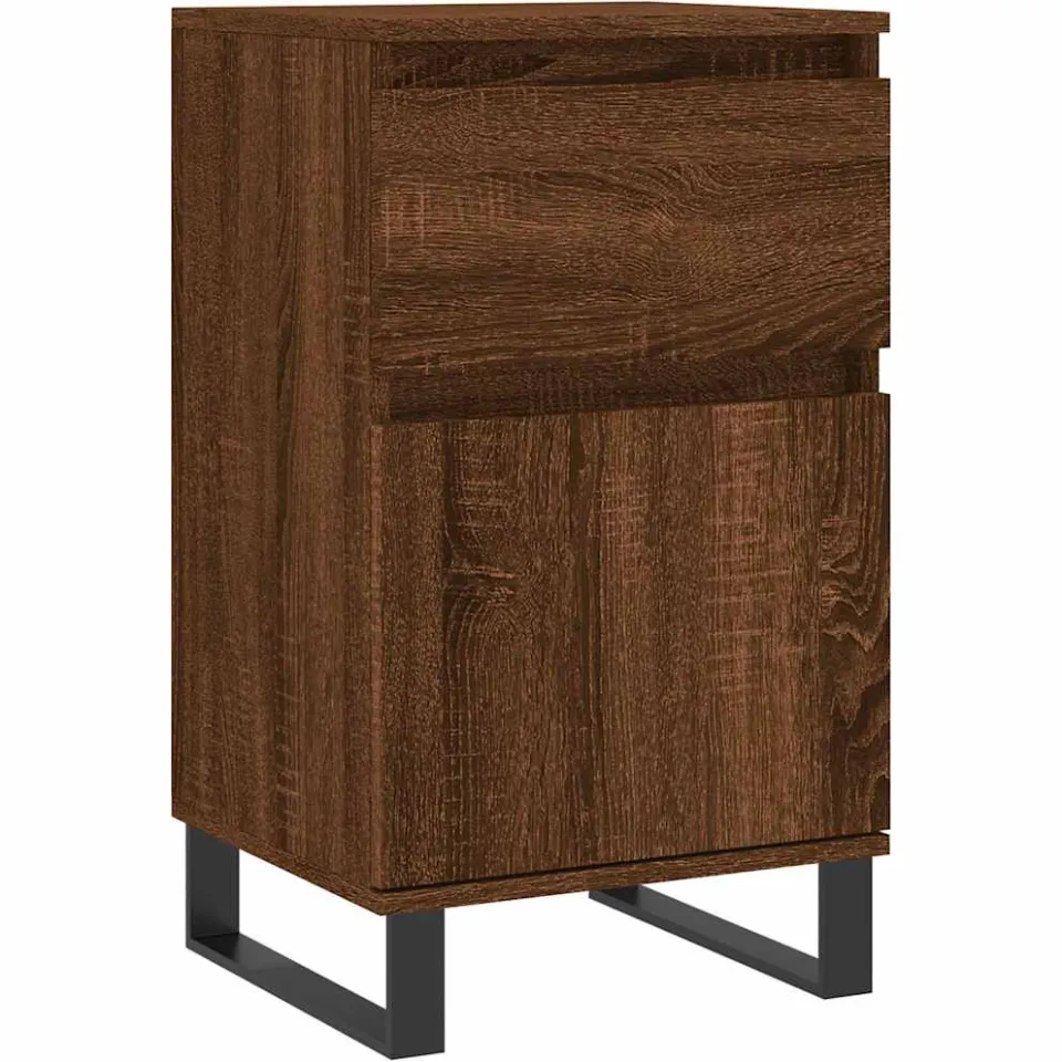 vidaXL Dressoirs 2 st 40x35x70 cm bewerkt hout bruin eikenkleur, foto 4