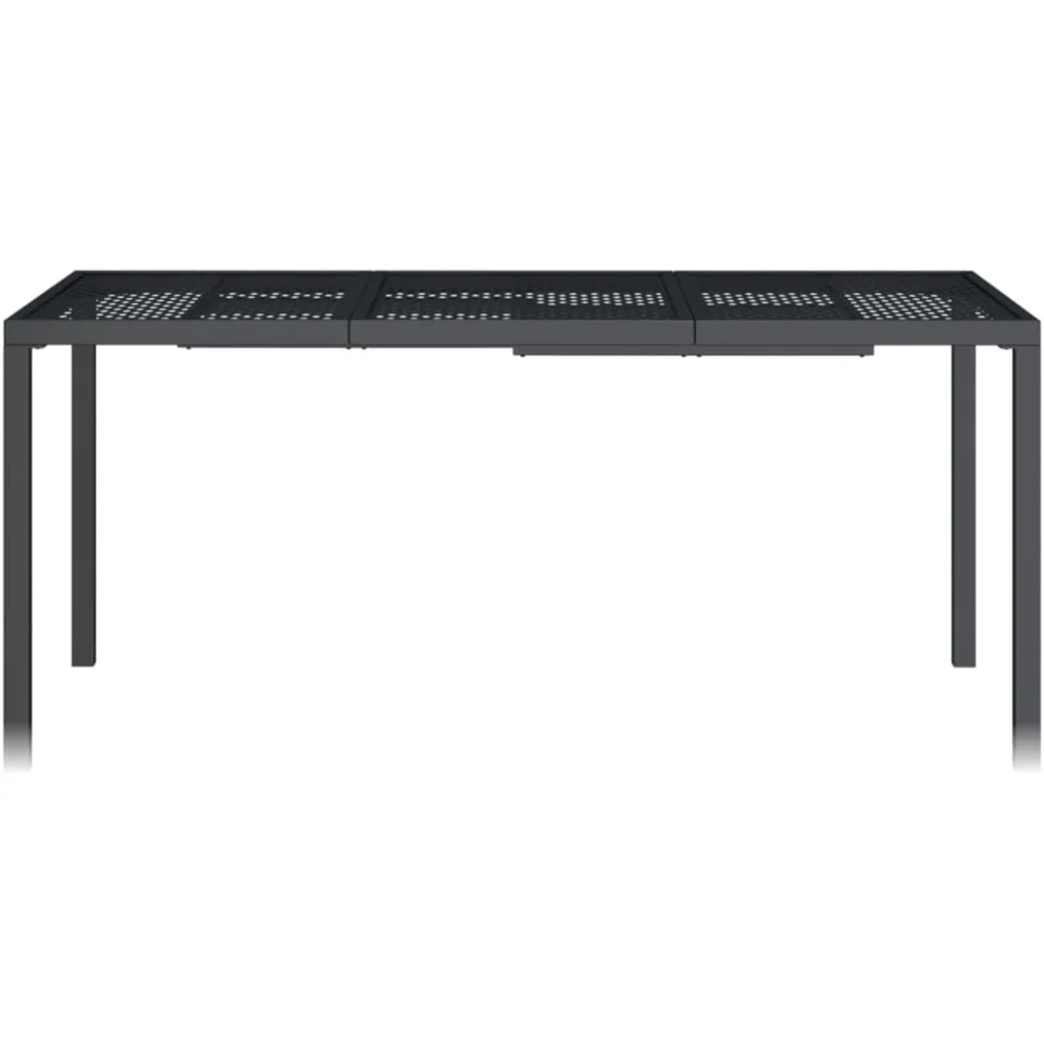 vidaXL Tuintafel 165x80x72 cm staal antracietkleurig Anthraciet