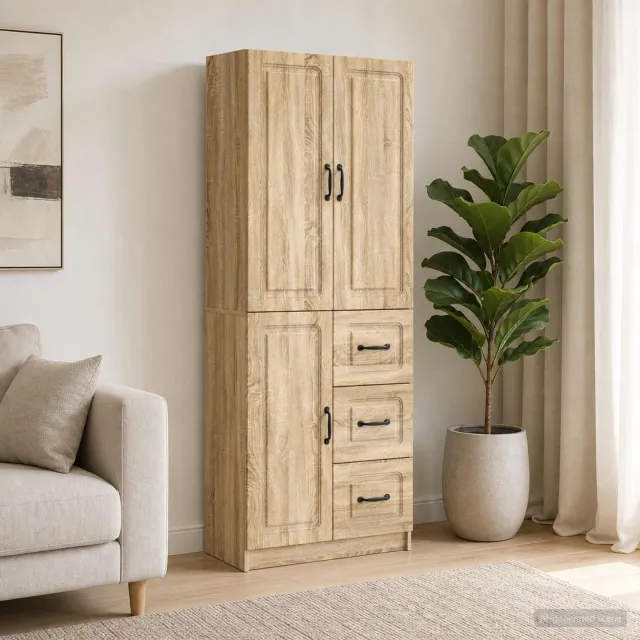 vidaXL Kastenset 2 st Sonoma Eiken Bewerkt hout Bruin