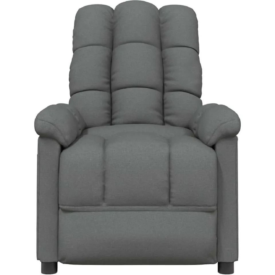 vidaXL Massagestoel stof donkergrijs