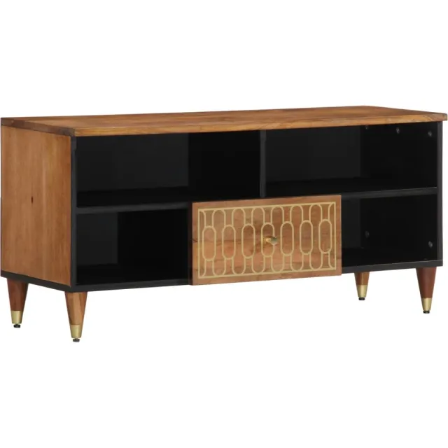 vidaXL Tv-meubel 100x33x46 cm massief mangohout Bruin