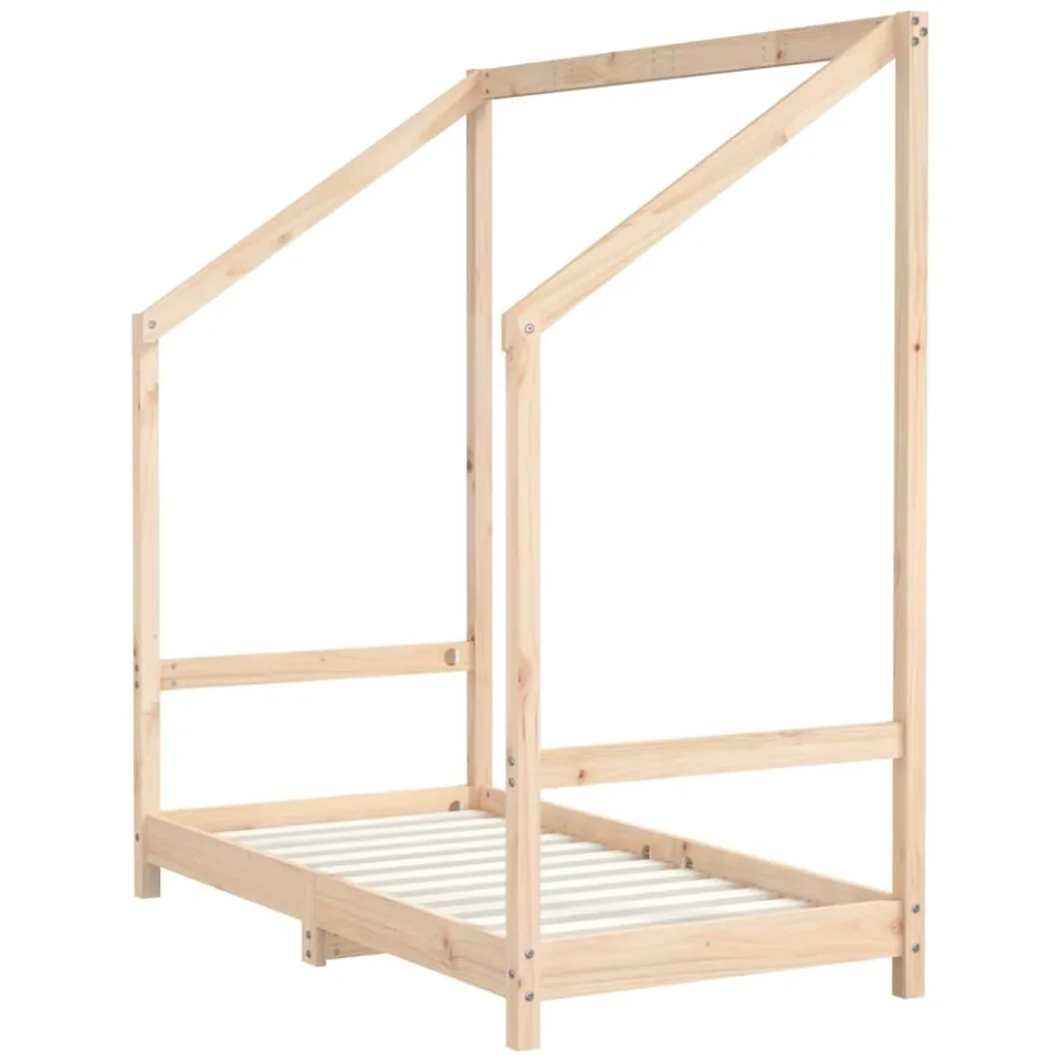 vidaXL Kinderbedframe 2x(70x140) cm massief grenenhout bruin, foto 4