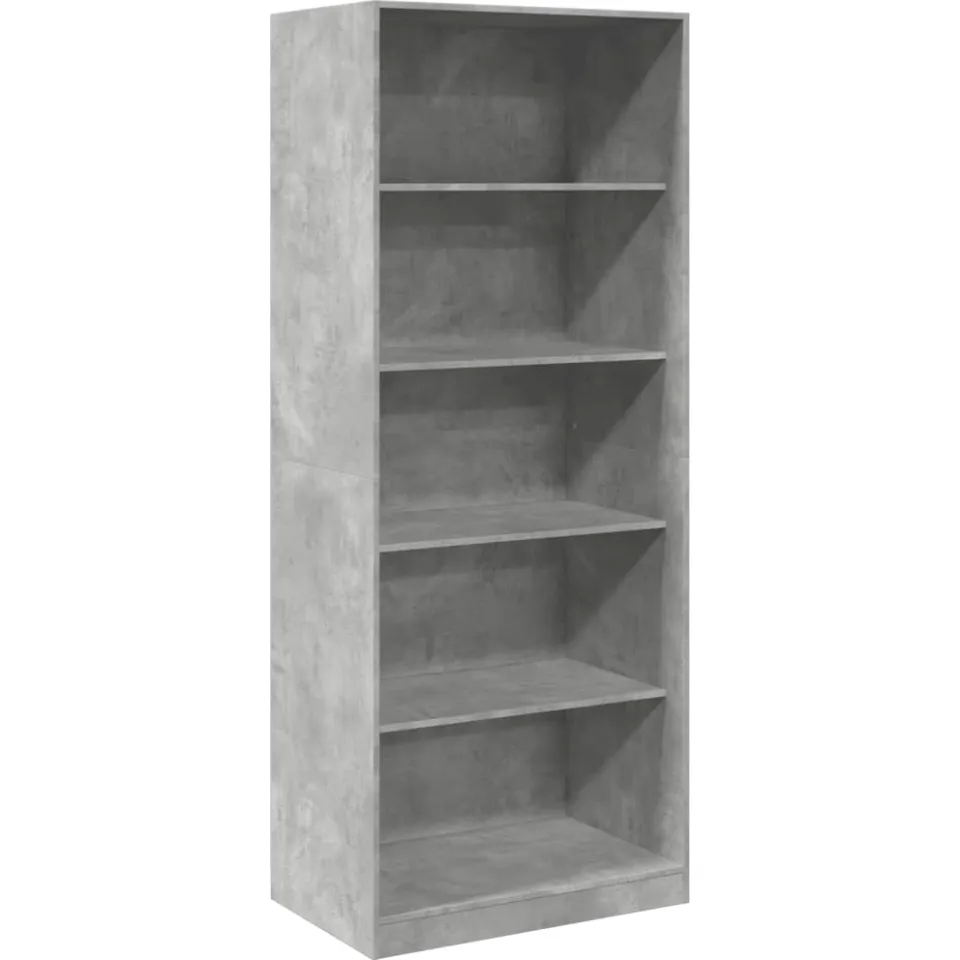 vidaXL Kledingkast 80x50x200 cm bewerkt hout betongrijs grijs, foto 3