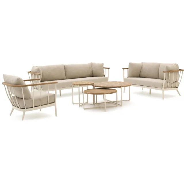 Apple Bee Condor stoel-bank loungeset 6-delig 6-zits Grijs
