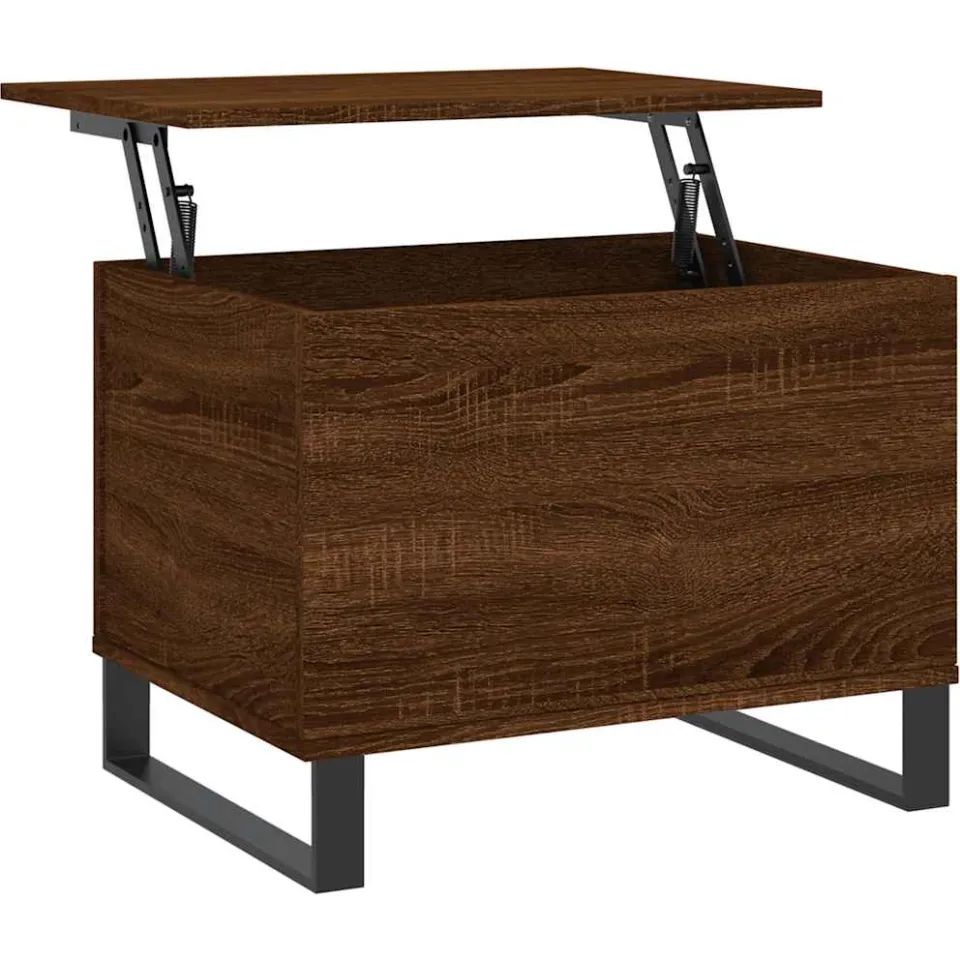 vidaXL Salontafel 60x44,5x45 cm bewerkt hout bruin eikenkleur