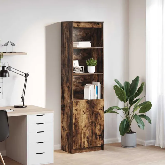 vidaXL Highboard 50x35x180 cm spaanplaat gerookt eikenkleurig