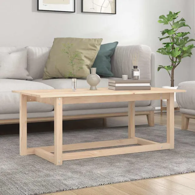 vidaXL Salontafel 110x55x45 cm massief grenenhout bruin, foto 2