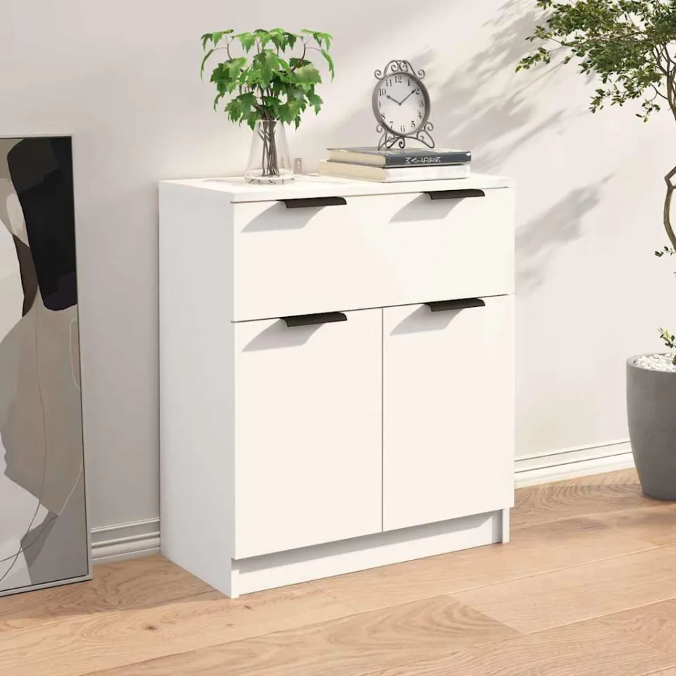 vidaXL Dressoir 60x30x70 cm bewerkt hout wit, foto 3