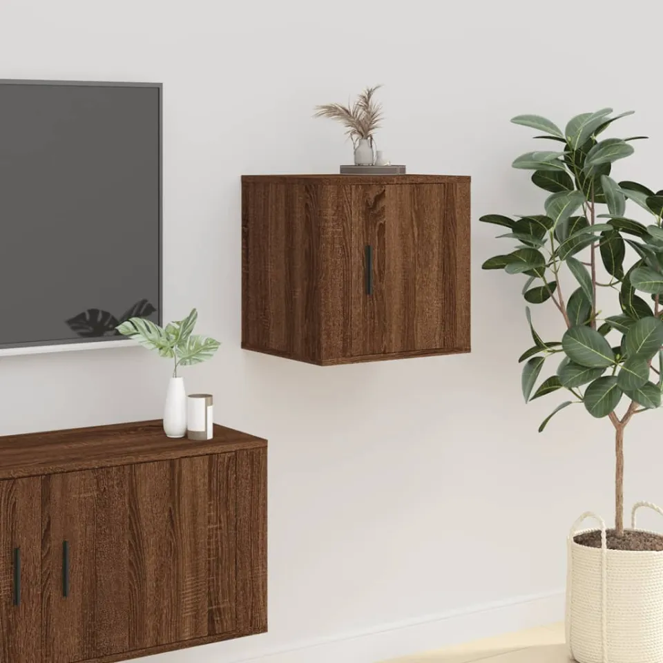 vidaXL Tv-wandmeubels 2 st 40x34,5x40 cm bruin eikenkleur, foto 4