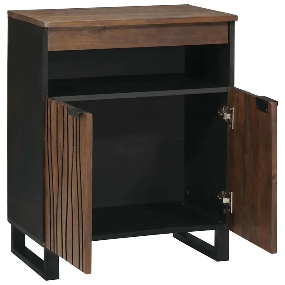 vidaXL Dressoir Bruin 60 x 33 x 75 cm massief mangohout, foto 2