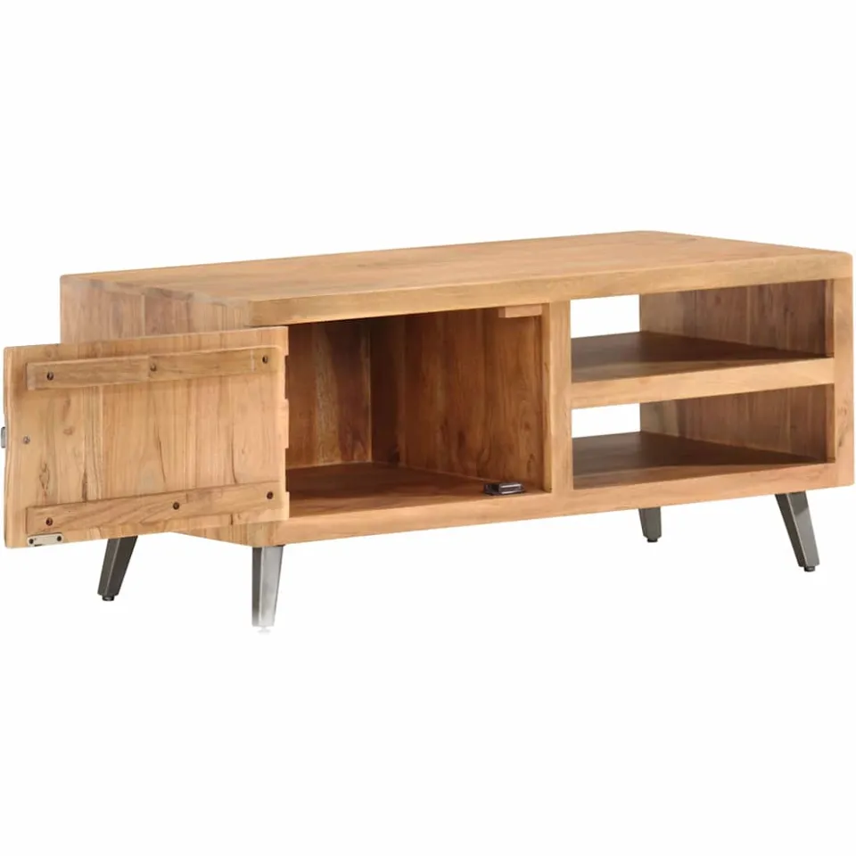 vidaXL Salontafel 90x45x40 cm massief acaciahout bruin, foto 3