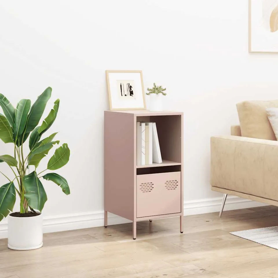 vidaXL Dressoir 35x39x73,5 cm koudgewalst staal roze, foto 2