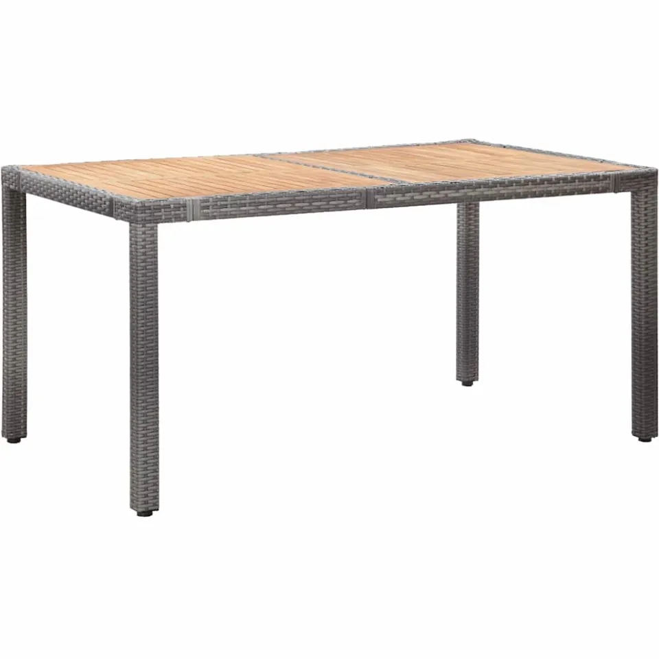vidaXL 7-delige Tuinset met kussens poly rattan grijs, foto 2