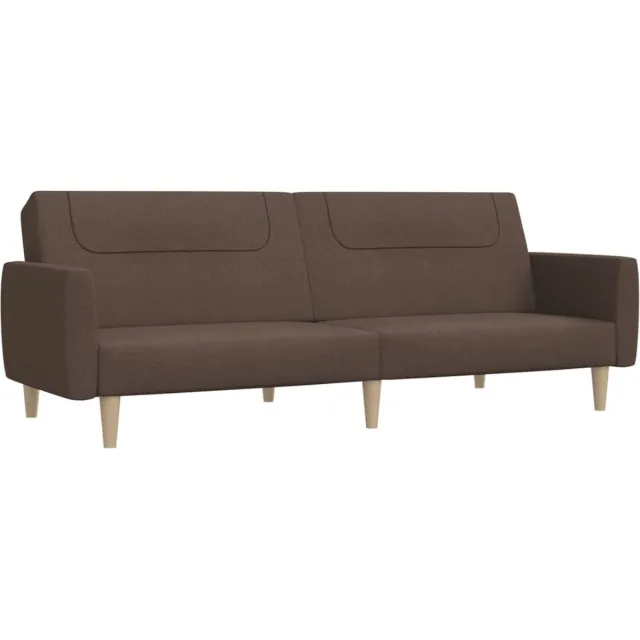 vidaXL Slaapbank - 2-zits - stof - taupe