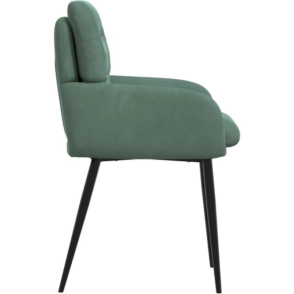 vidaXL Eettafelstoelen 2 st fluweel Zeegroen 59 x 59,5 x 90 cm groen, foto 4