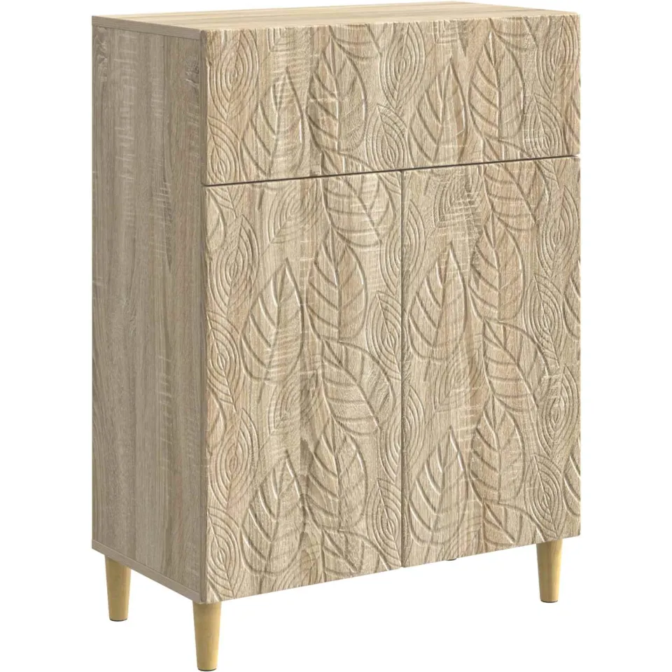 vidaXL Dressoir Sonoma Eiken 66 x 34,5 x 90 cm Bewerkt hout Bruin