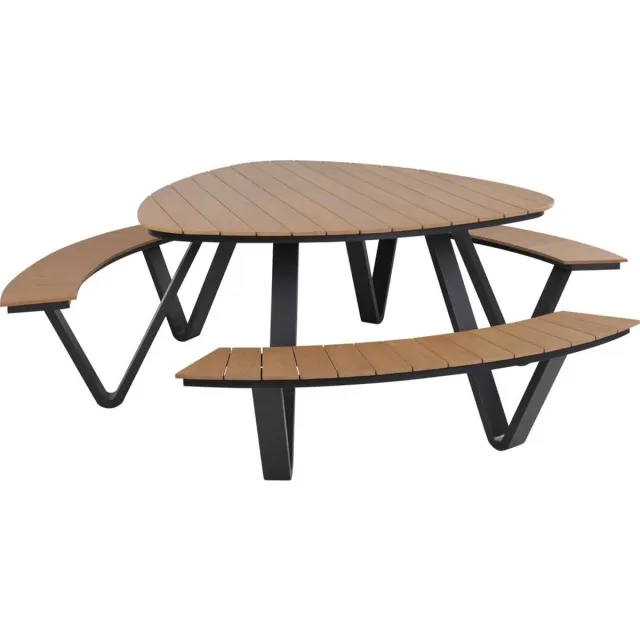 Lesliliving Picknickset Arezzo Driehoek Zwart