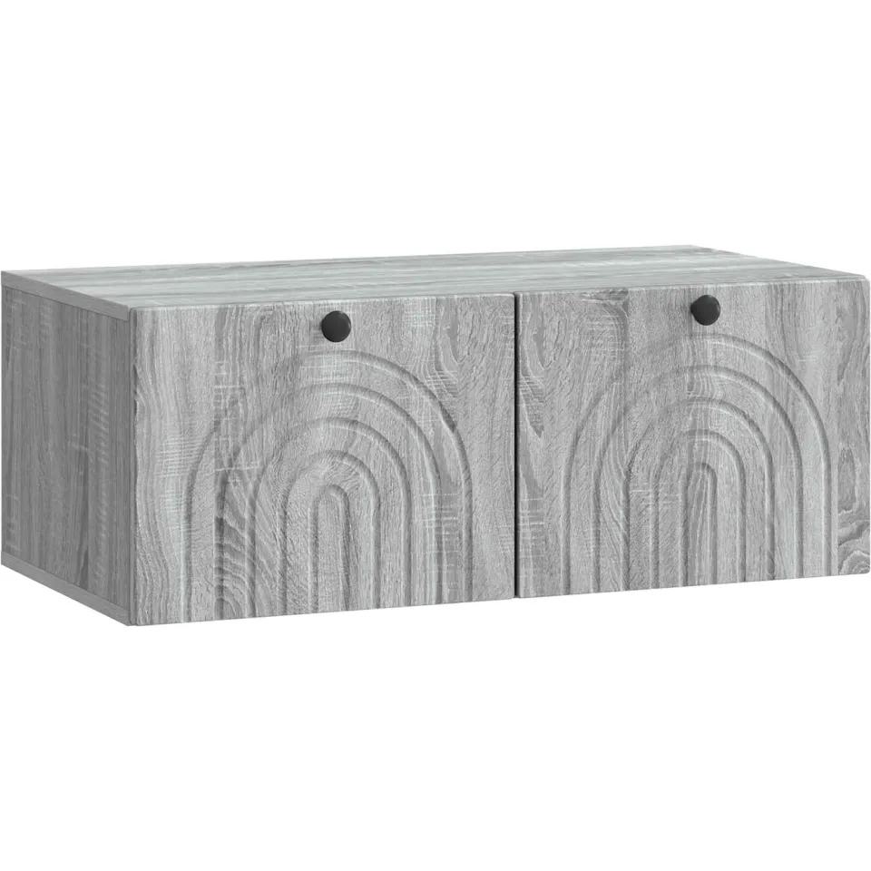 vidaXL Wandbeugel TV-kast Grijs sonoma 78,5 x 41 x 30 cm Bewerkt hout, foto 3