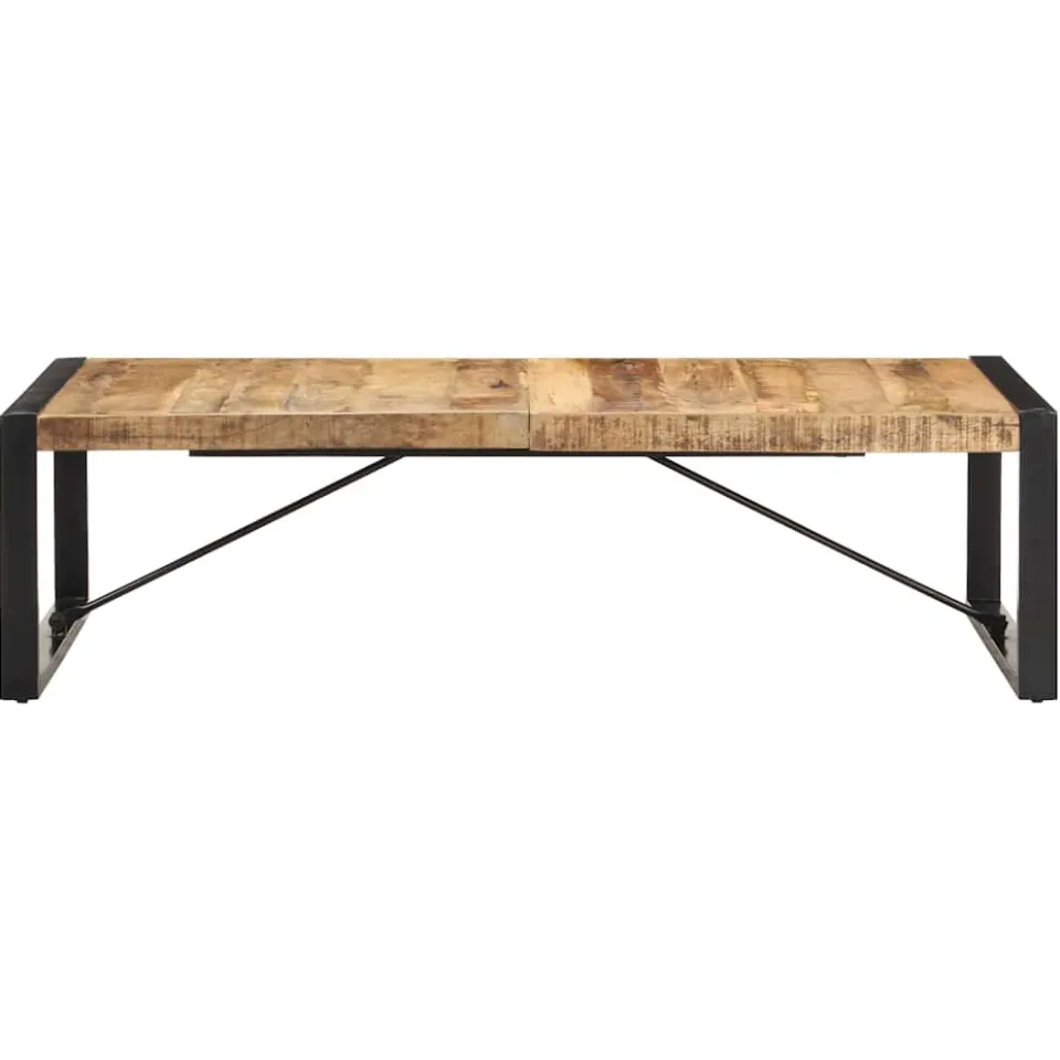 vidaXL Salontafel 140x70x40 cm ruw mangohout bruin, foto 2