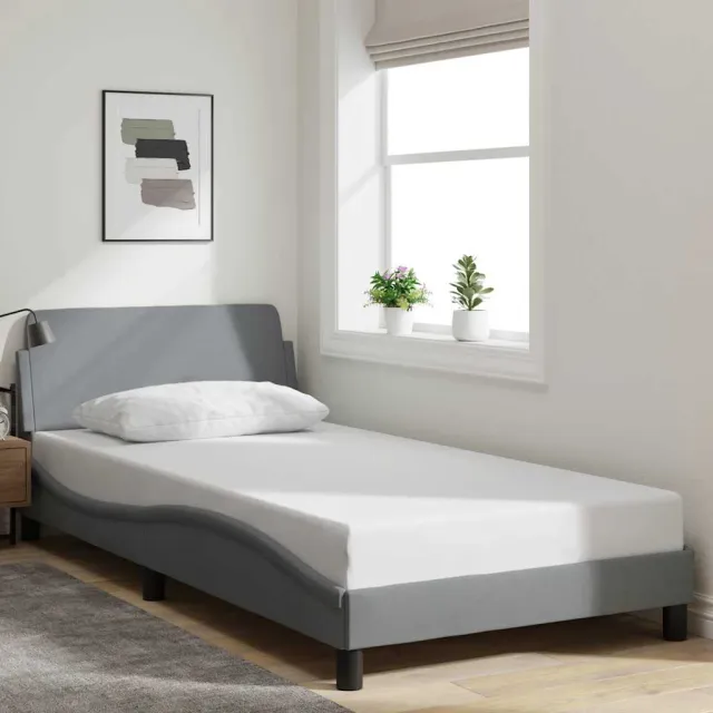 vidaXL Bedframe "Dover" 100x200 cm stof lichtgrijs