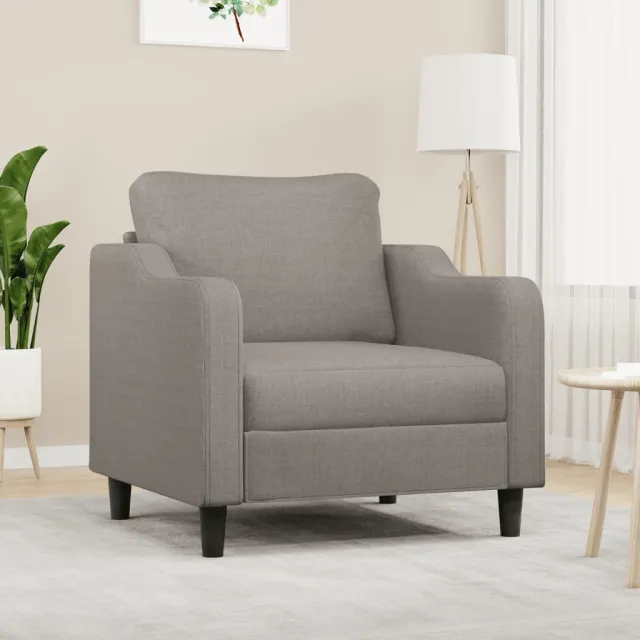 vidaXL Fauteuil 60 cm stof taupe