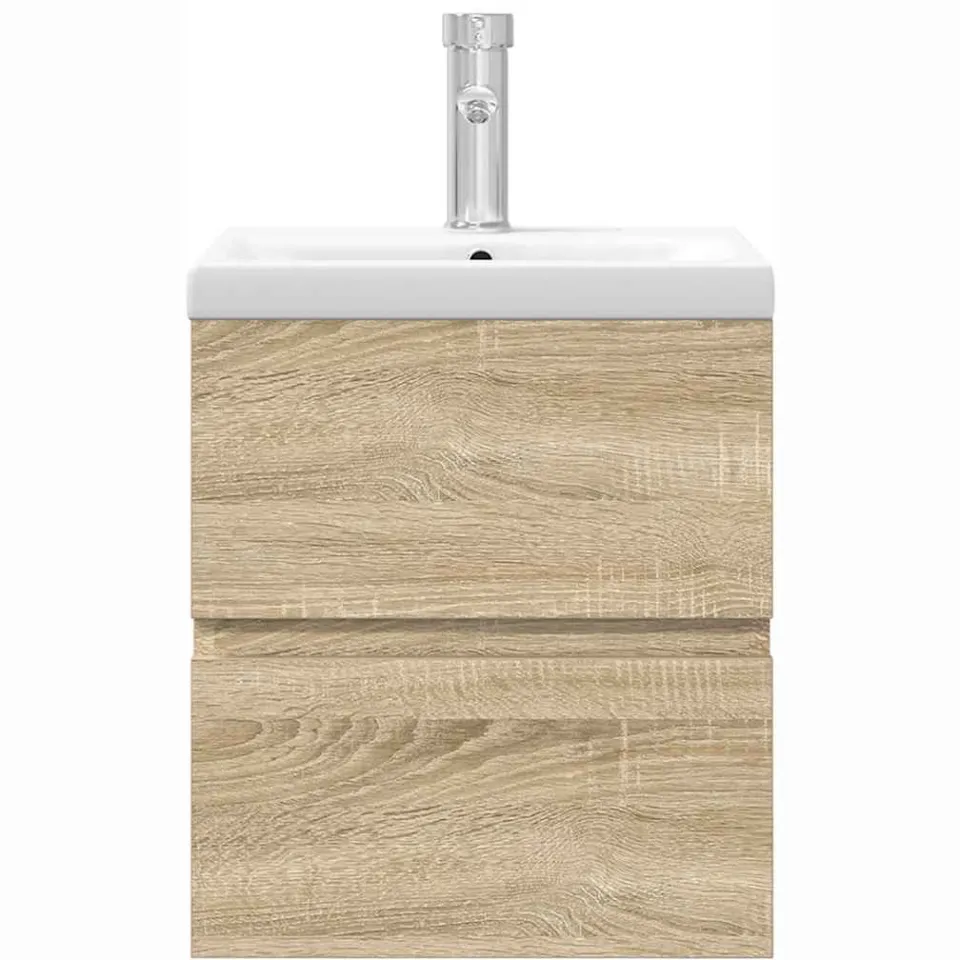 vidaXL 2-delige Badkamermeubelset bewerkt hout sonoma eikenkleurig, foto 4
