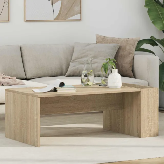 vidaXL Salontafel Sonoma Eiken 95 x 50 x 34 cm Bewerkt hout Bruin