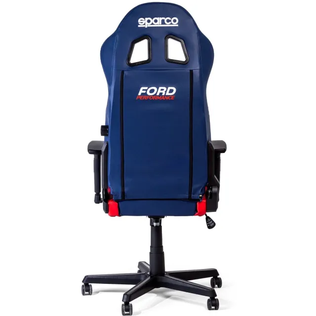 SPARCO Icon Ford Performance Gamestoel en Bureaustoel - Replica Sportstoel met Lendensteun - Zwart