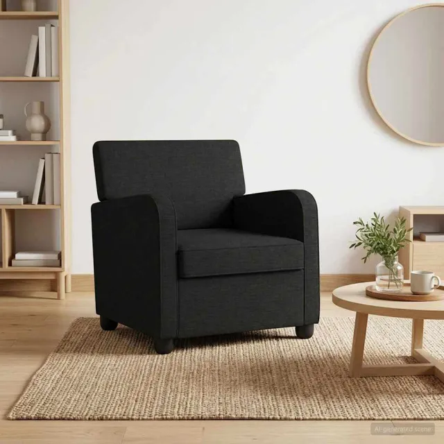 vidaXL Fauteuil Zwart Stof