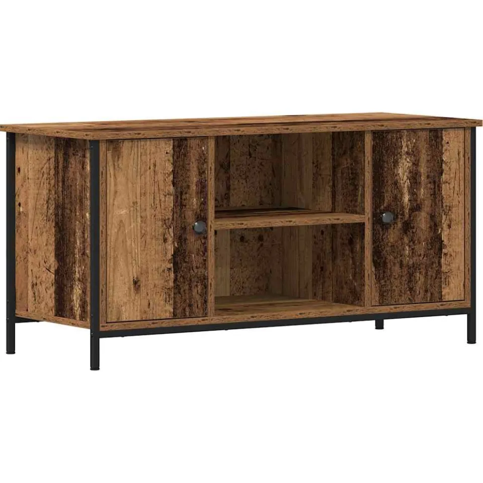 vidaXL TV-kast 100 x 40 x 50 cm Oud hout Bewerkt hout bruin, foto 3