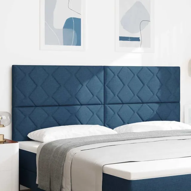 vidaXL Hoofdbord Blauw Stof