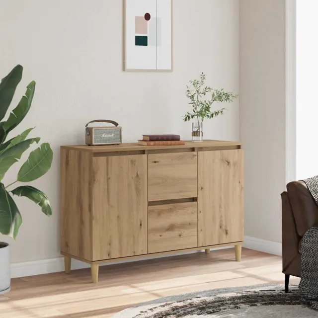 vidaXL Dressoir 102x35x70 cm bewerkt hout artisanaal eikenkleurig, foto 2