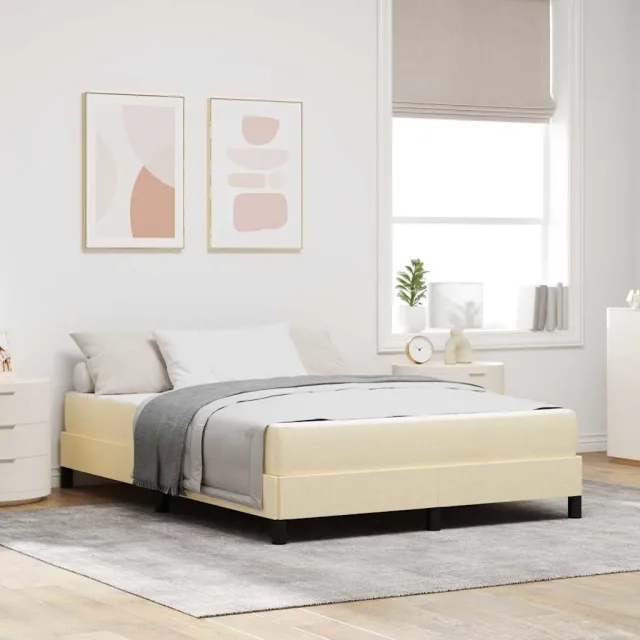 vidaXL Boxspringbed Crème 160 x 200 cm Stof